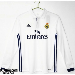 Real Madrid 2016-2017 Retro Domácí Dres Dlouhý Rukáv Real Madrid 2016-2017 Retro Domácí Dres Dlouhý Rukáv